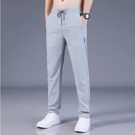 Men's Drawstring Sweatpants - Loose Straight Casual Trousers