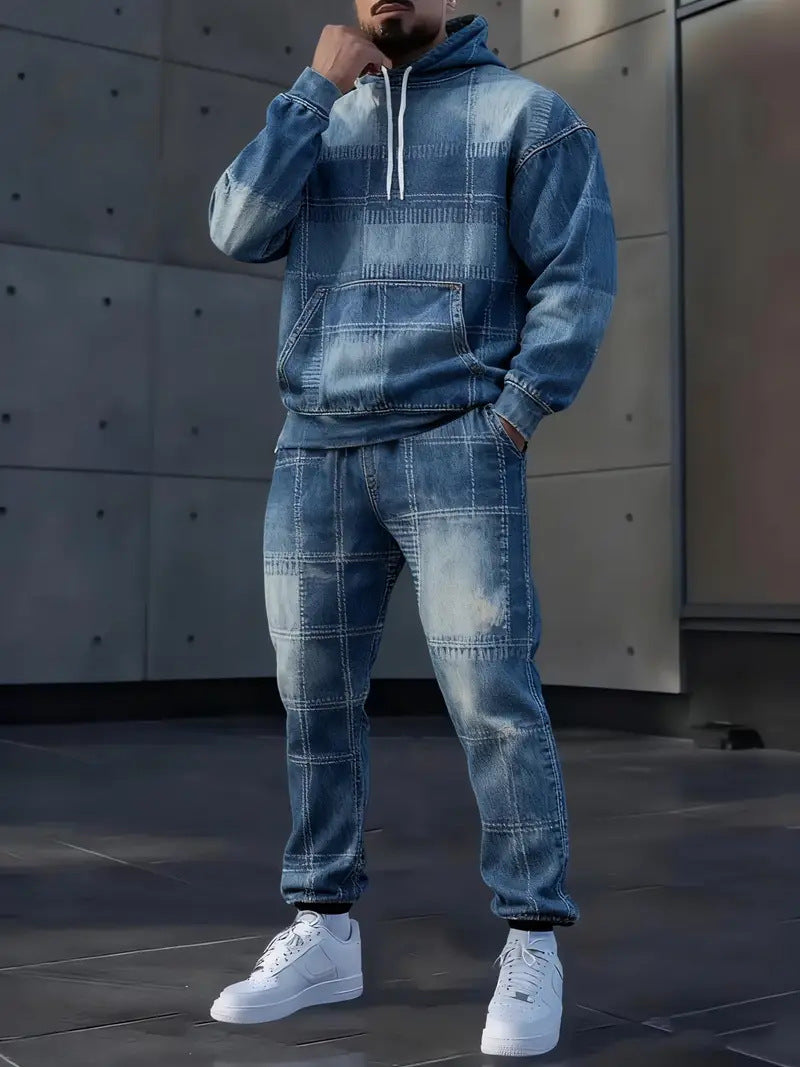 Men's 3D Print Hoodie & Pants Set - Casual Tracksuit
