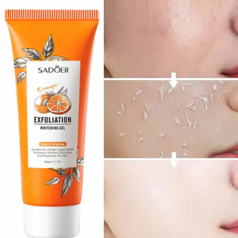 Korean Orange Exfoliating Peeling Gel - Facial Scrub Cleanser