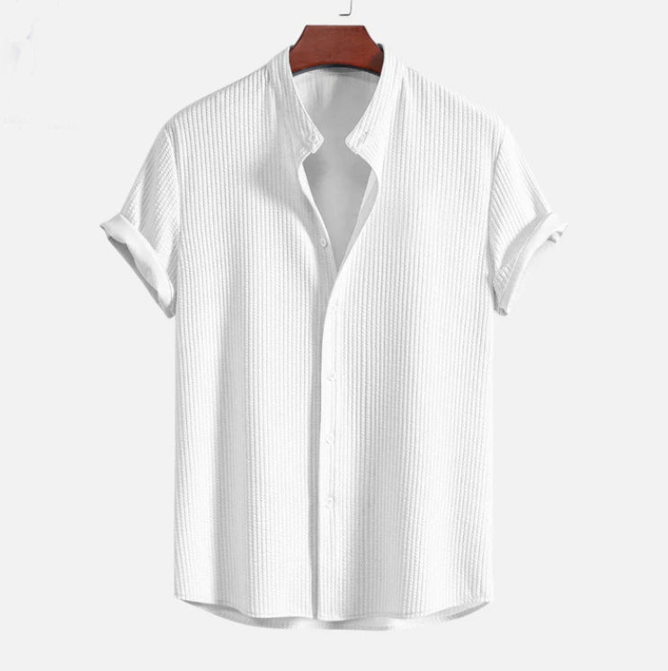 Men's Loose Casual Shirt - Short Sleeve Summer Top
