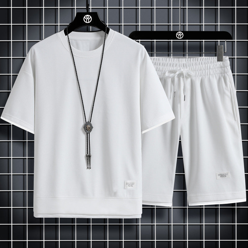 Men's Summer Short-sleeve T-shirt & Shorts Set — Casual Exercise Outfit
