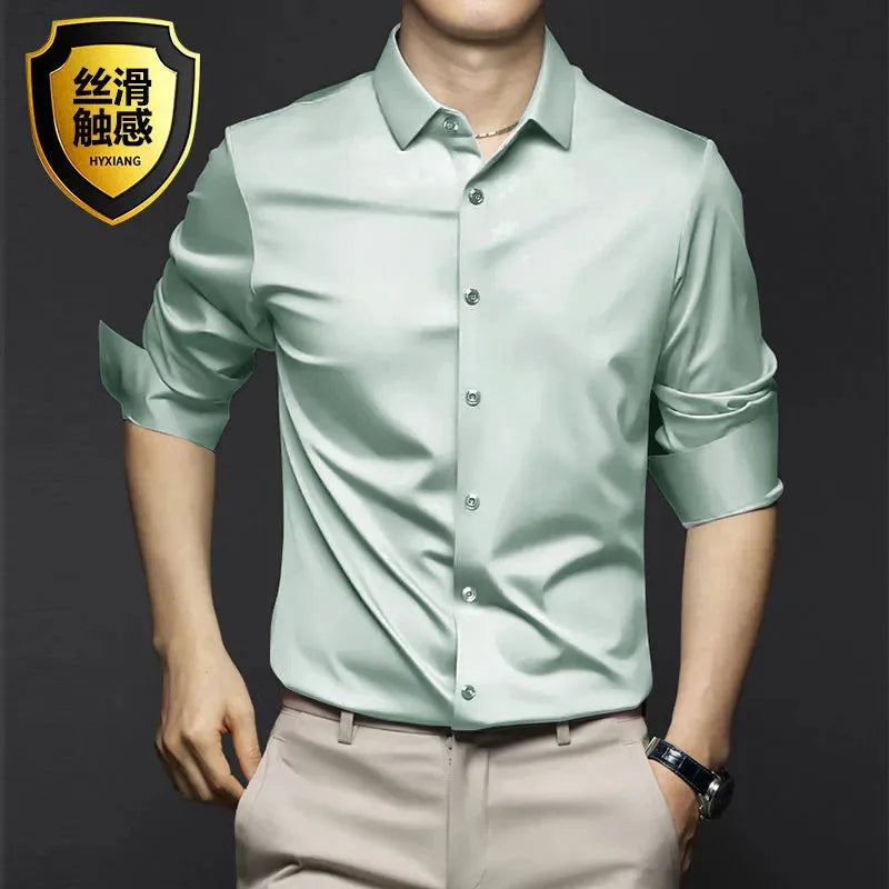 Men's Non-Iron Dress Shirt - Wrinkle Resistant Business Long Sleeve
