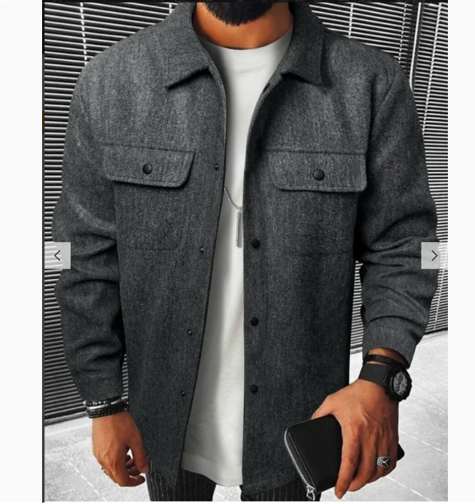 Men's Brushed Flannel Shirt - Thick Casual Button-Up