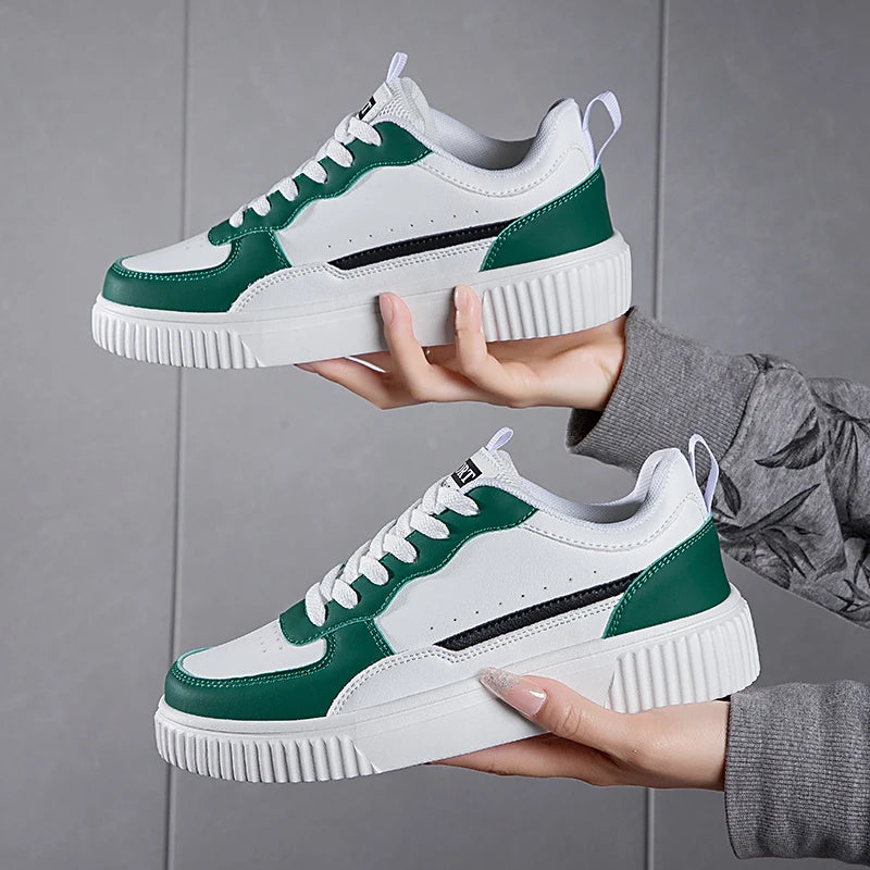 Unisex White Sneakers - Casual Sports Walking Shoes for Men & Women