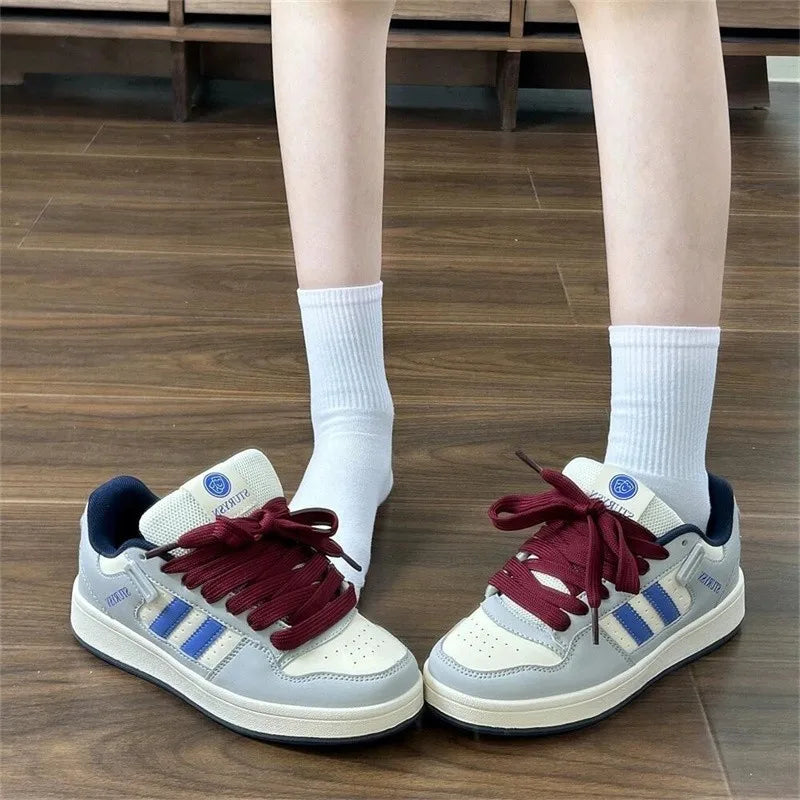 Unisex Y2K Skateboard Sneakers - Retro Lightweight Skate Shoes