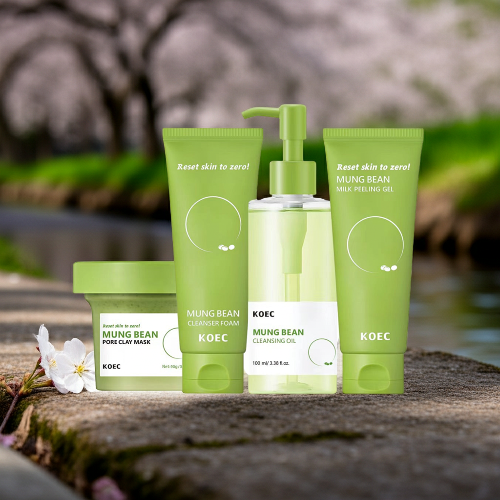 4-Piece Green Bean Cleansing Skincare Set